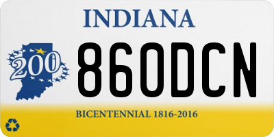 IN license plate 860DCN