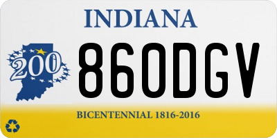 IN license plate 860DGV
