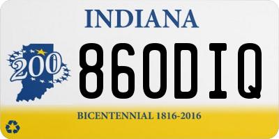 IN license plate 860DIQ