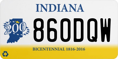 IN license plate 860DQW