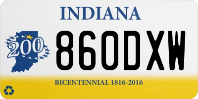 IN license plate 860DXW