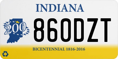 IN license plate 860DZT