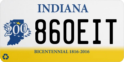 IN license plate 860EIT
