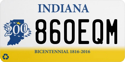 IN license plate 860EQM