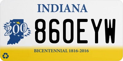 IN license plate 860EYW