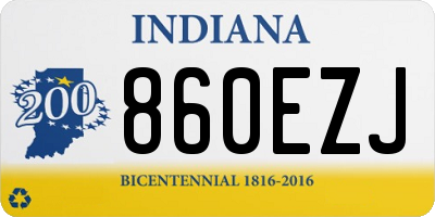 IN license plate 860EZJ