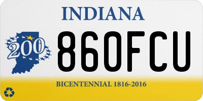 IN license plate 860FCU