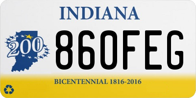 IN license plate 860FEG