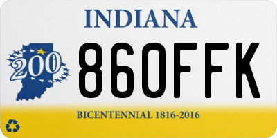 IN license plate 860FFK