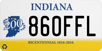 IN license plate 860FFL