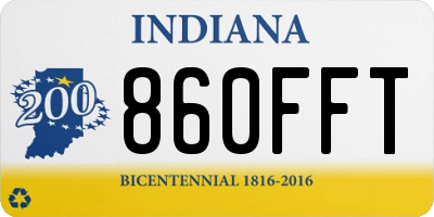 IN license plate 860FFT