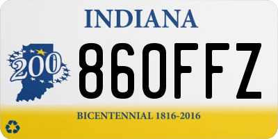 IN license plate 860FFZ