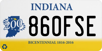 IN license plate 860FSE