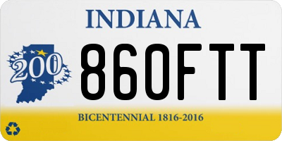 IN license plate 860FTT