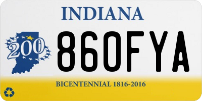 IN license plate 860FYA
