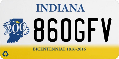 IN license plate 860GFV