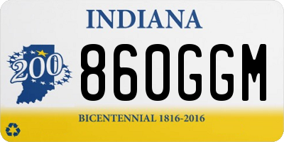 IN license plate 860GGM