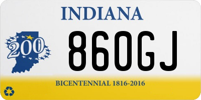 IN license plate 860GJ