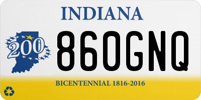 IN license plate 860GNQ