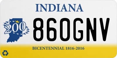 IN license plate 860GNV