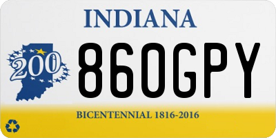 IN license plate 860GPY