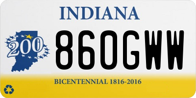 IN license plate 860GWW
