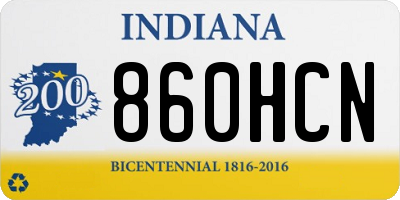 IN license plate 860HCN