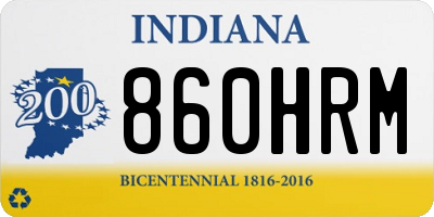 IN license plate 860HRM