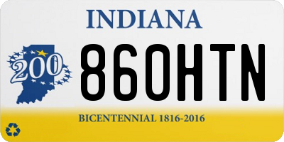 IN license plate 860HTN