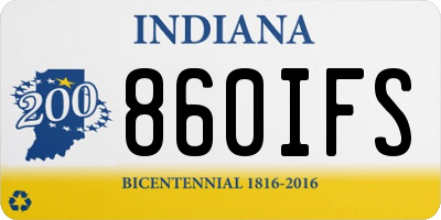 IN license plate 860IFS