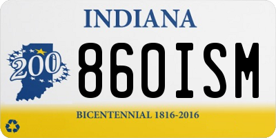 IN license plate 860ISM