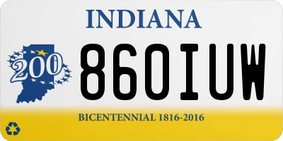 IN license plate 860IUW