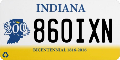IN license plate 860IXN