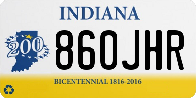 IN license plate 860JHR