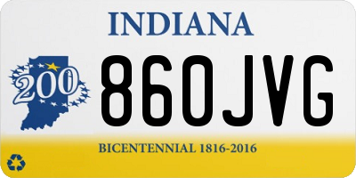 IN license plate 860JVG