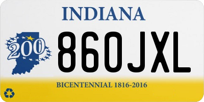 IN license plate 860JXL