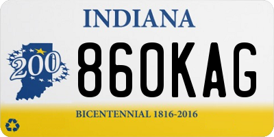 IN license plate 860KAG