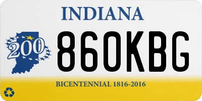 IN license plate 860KBG