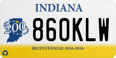 IN license plate 860KLW