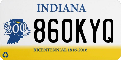 IN license plate 860KYQ