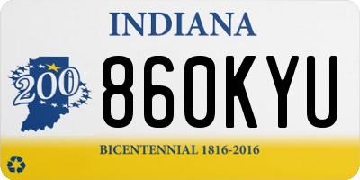 IN license plate 860KYU