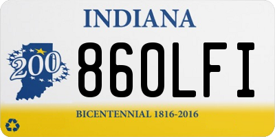 IN license plate 860LFI