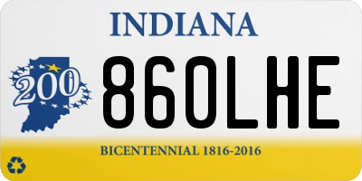 IN license plate 860LHE