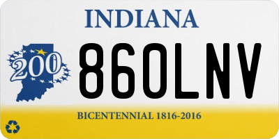 IN license plate 860LNV