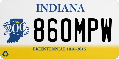 IN license plate 860MPW