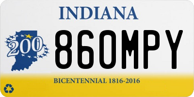IN license plate 860MPY