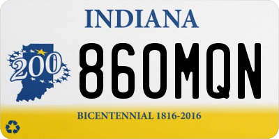 IN license plate 860MQN