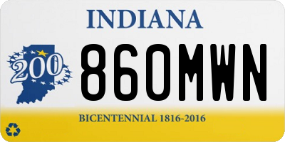IN license plate 860MWN