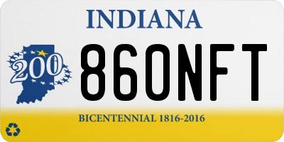 IN license plate 860NFT