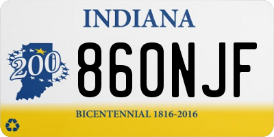 IN license plate 860NJF